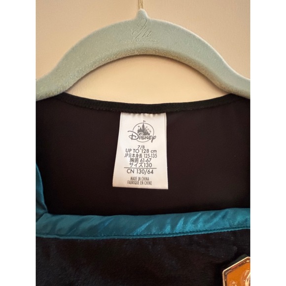 Disney Frozen Anna Costume Dress Girls Size 7/8 Teal Sparkle Cosplay - Picture 8 of 8